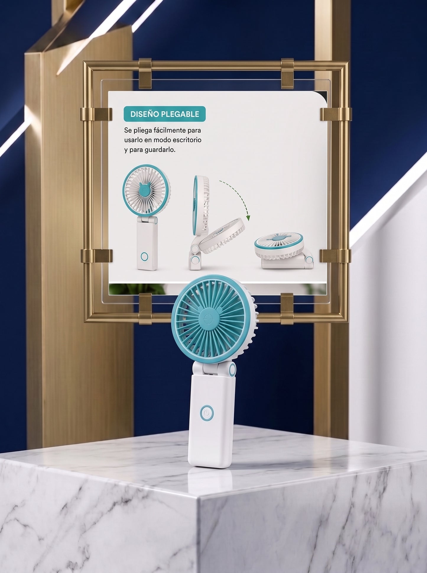 Ventilador Portátil 2 en 1 - Mano y Mesa