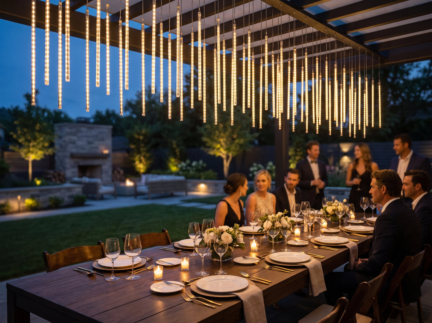Luces LED en Cascada para Decoración - Pack 2 Unidades Efecto Lluvia