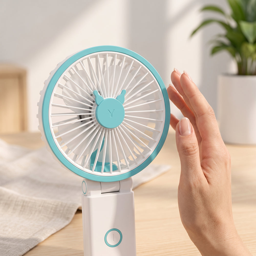 Ventilador Portátil 2 en 1 - Mano y Mesa
