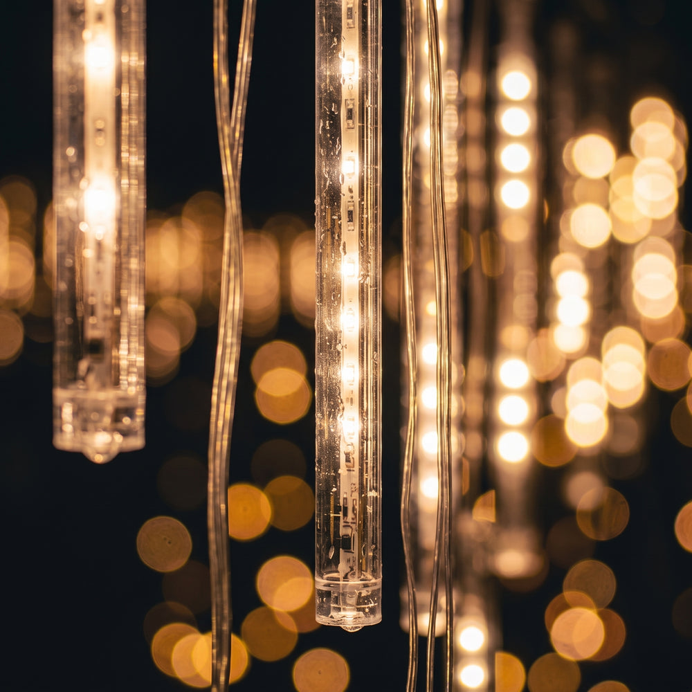 Luces LED en Cascada para Decoración - Pack 2 Unidades Efecto Lluvia