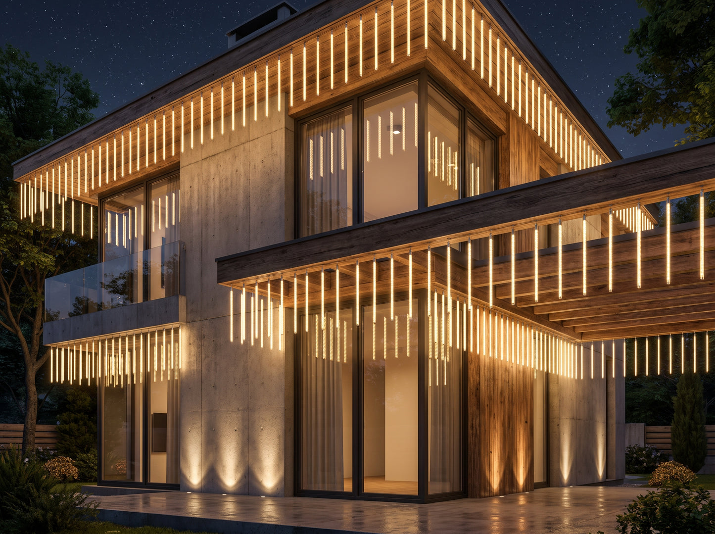 Luces LED en Cascada para Decoración - Pack 2 Unidades Efecto Lluvia