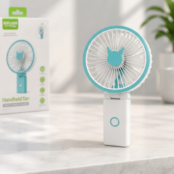 Ventilador Portátil 2 en 1 - Mano y Mesa