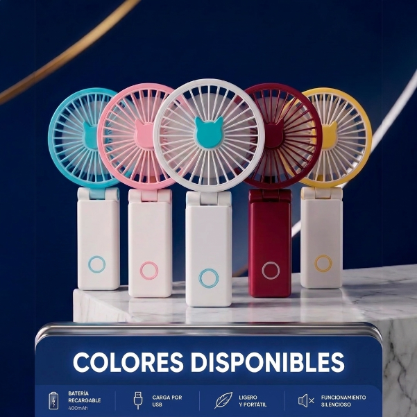 Ventilador Portátil 2 en 1 - Mano y Mesa