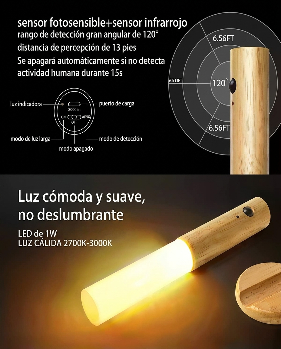 Combo de 2 Unidades - Luz Magnetica con Sensor