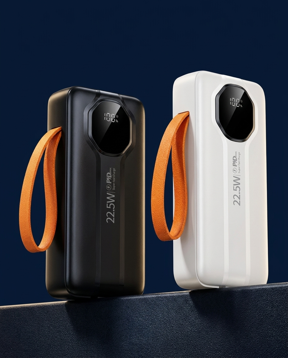 Power Bank 10000mAh con Cables Integrados
