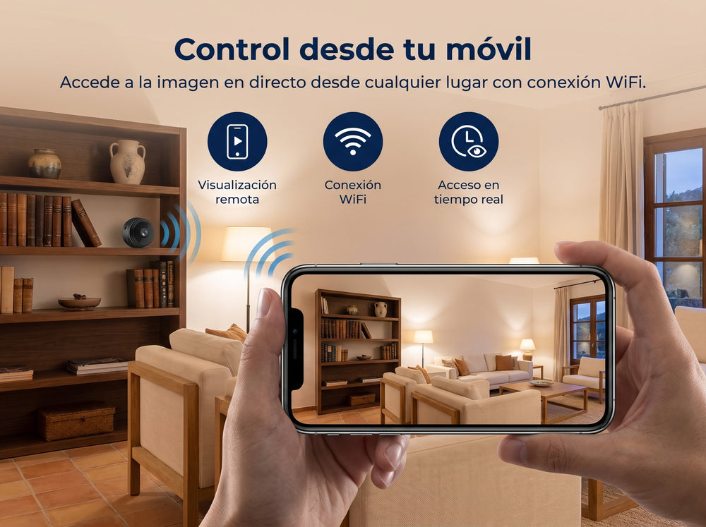 Mini Cámara de Vigilancia WiFi 1080HD - Pack 2 Unidades con Visión Nocturna