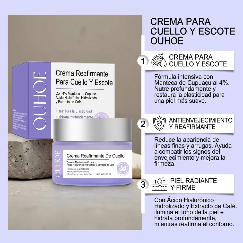 Crema Antiedad para Cuello y Escote - Reafirmante y Antiarrugas